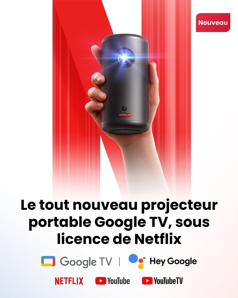Nebula Capsule 3 | Mini projecteur Google TV 1080p