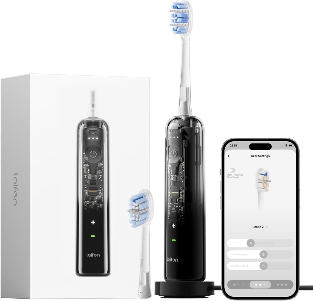 Wave Pro Polish & Transparent - Brosse à dents électrique