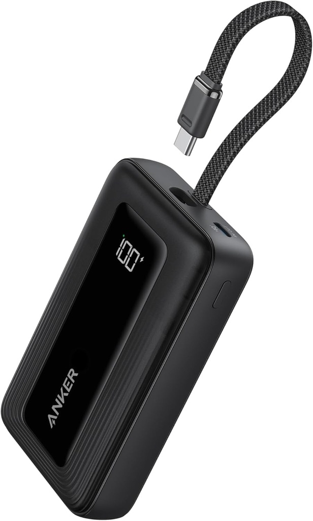 [A1689H11] Batterie externe Anker PowerBank (20K, 30 W, câble USB-C intégré)